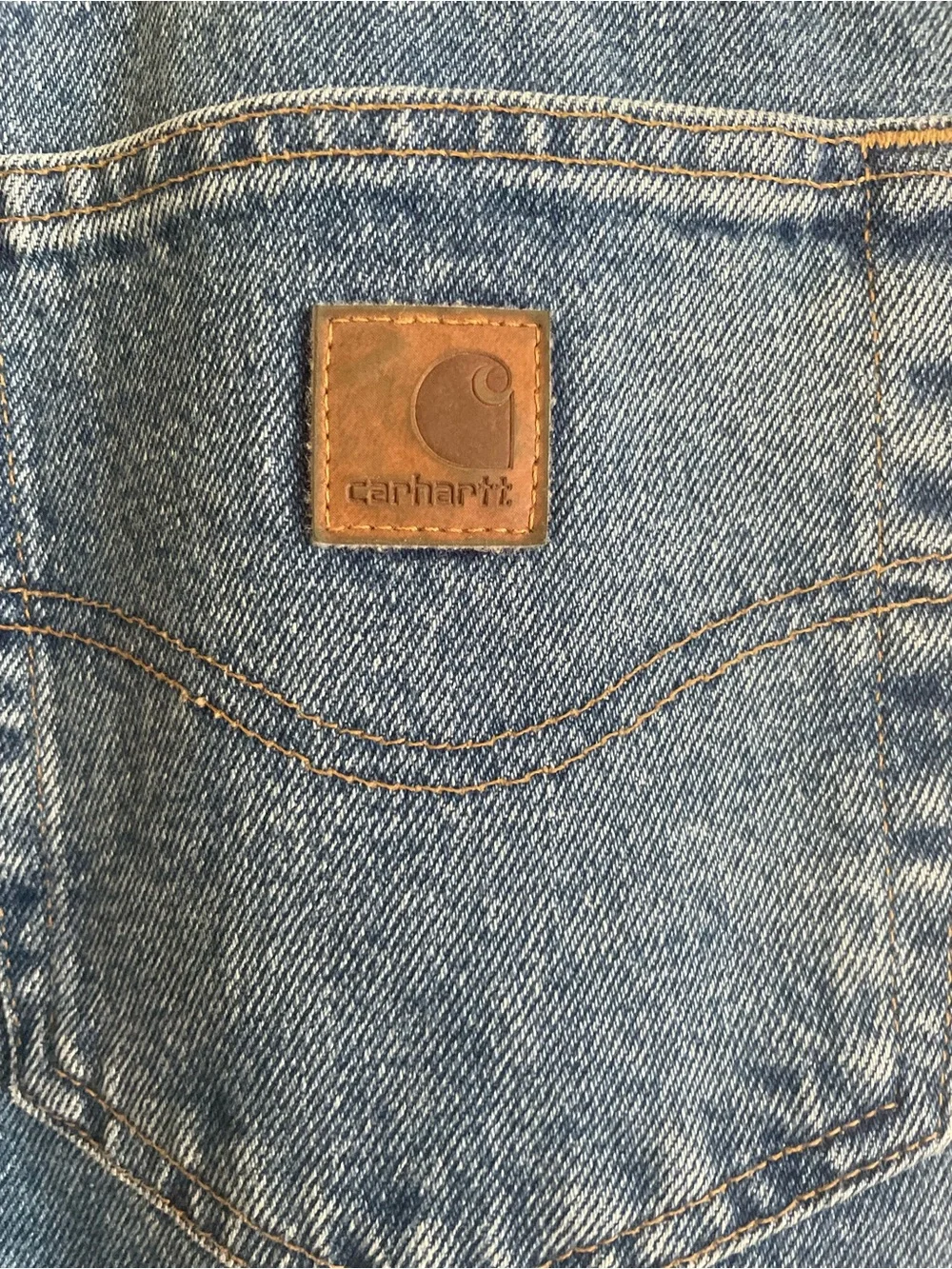 NWT Carhartt B460 LVB Relaxed Fit Straight Leg Jeans Men 42x34 Light Wash